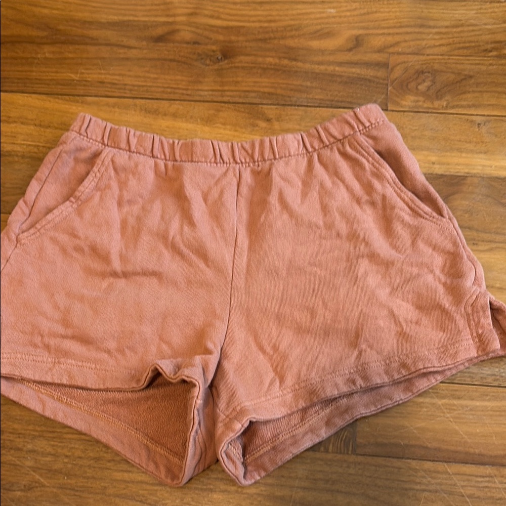 Aerie Tan Athletic Shorts Lightweight Elastic Waist